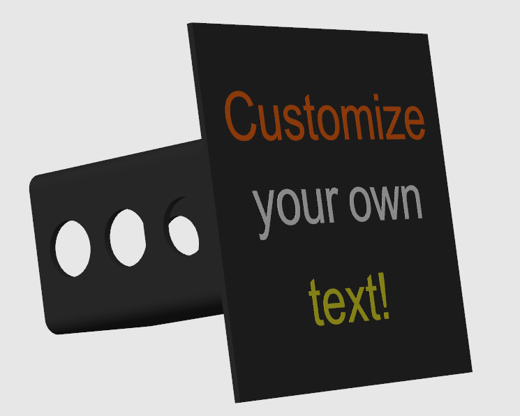 Custom Text hitch